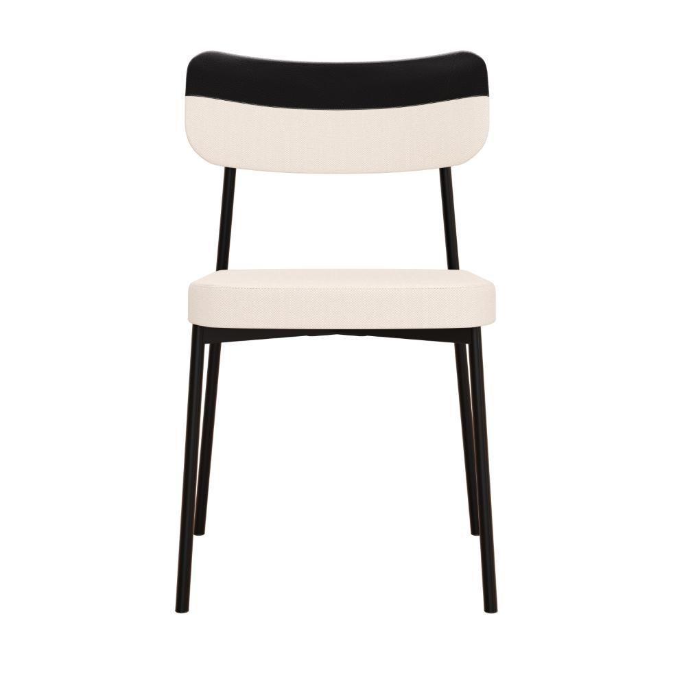 Cadeira Mynna Fixa C/4 Pes 525 X 470 X 790 Mm C/2 Un. Crt. Palha/courino Preto Crt Palha/courino Preto - 4