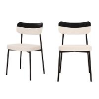 Cadeira Mynna Fixa C/4 Pes 525 X 470 X 790 Mm C/2 Un. Crt. Palha/courino Preto Crt Palha/courino Preto - 1