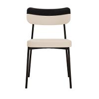 Cadeira Mynna Fixa C/4 Pes 525 X 470 X 790 Mm C/2 Un.crt.areia/courino Preto Crt Areia/courino Preto