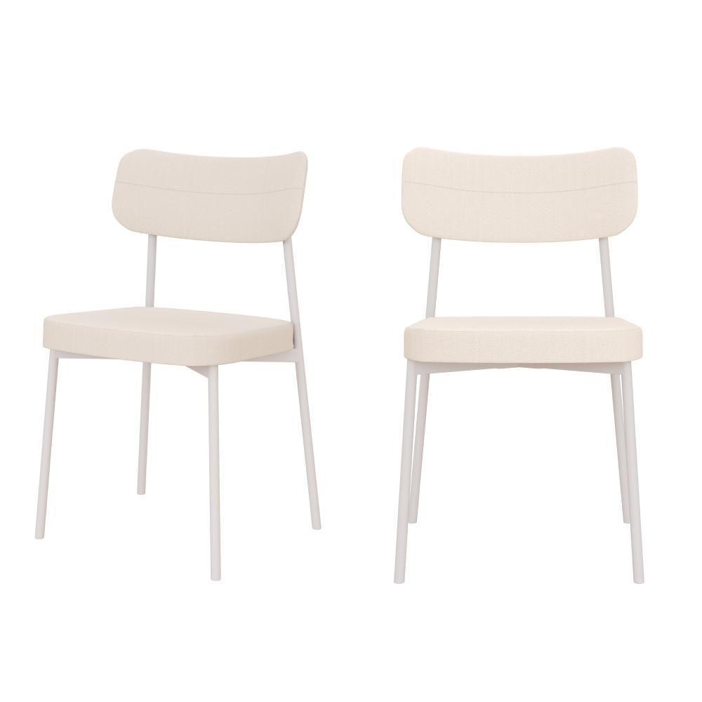 Cadeira Mynna Fixa C/4 Pes 525 X 470 X 790 Mm C/2 Um Pés Brancos. Corriente Palha Corriente Palha - 1