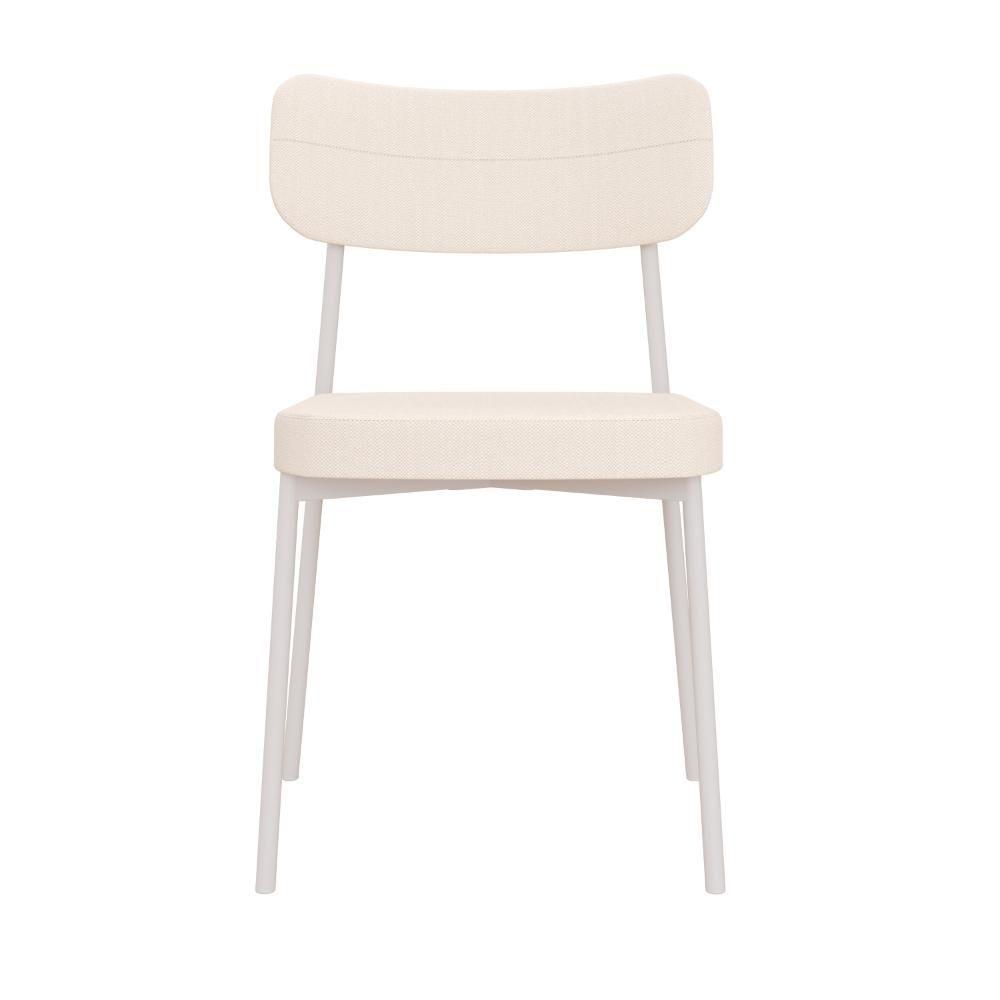 Cadeira Mynna Fixa C/4 Pes 525 X 470 X 790 Mm C/2 Um Pés Brancos. Corriente Palha Corriente Palha - 4