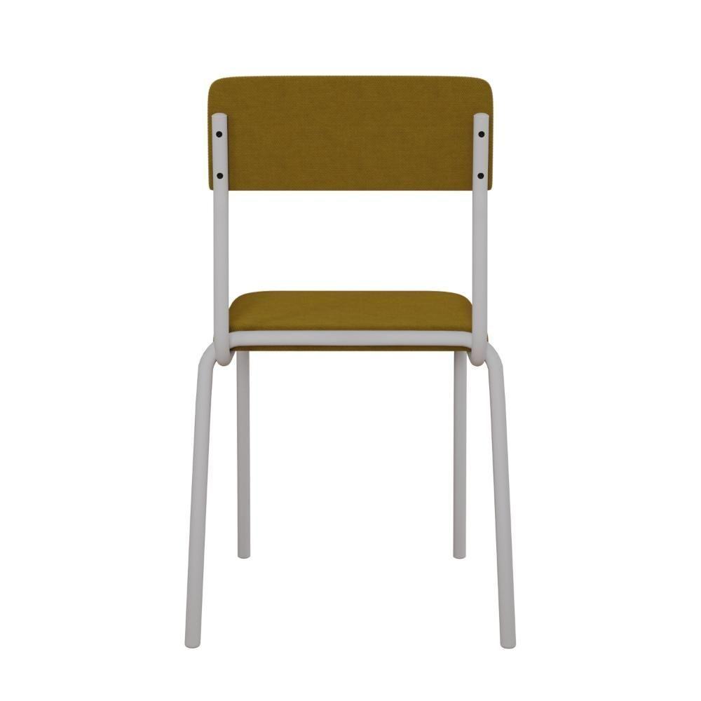 Cadeira Fit Fixa C/4 Pes 475 X 505 X 810 Mm C/2 Un Pés Brancos. Mostarda Mostarda - 5