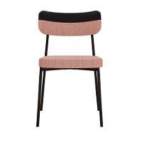 Cadeira Mynna Fixa C/4 Pes 525 X 470 X 790 Mm C/1 Un. Lkd.rosa/courino Preto Linked Rosa/courino Preto