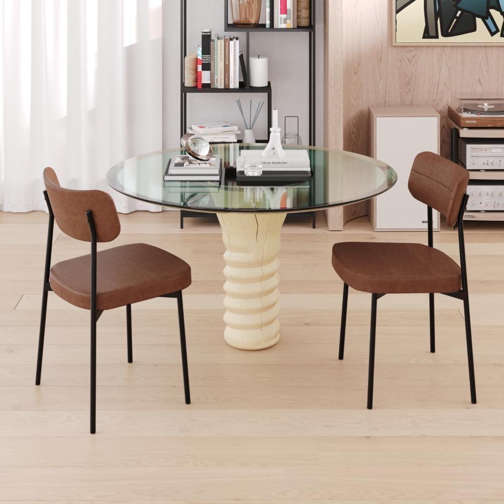 Cadeira Mynna Fixa C/4 Pes 525 X 470 X 790 Mm C/1 Un. Courino Whisky Courino Whisky - 2