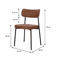 Cadeira Mynna Fixa C/4 Pes 525 X 470 X 790 Mm C/1 Un. Courino Whisky Courino Whisky - 6
