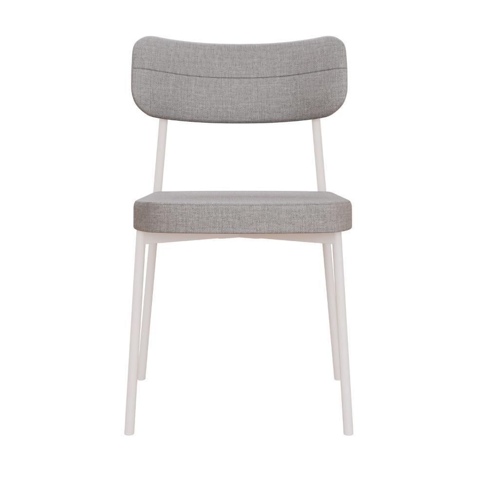 Cadeira Mynna Fixa C/4 Pes 525 X 470 X 790 Mm C/2 Um Pés Brancos. Corriente Cinza Claro Corriente Cinza Claro - 4