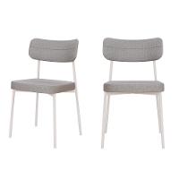 Cadeira Mynna Fixa C/4 Pes 525 X 470 X 790 Mm C/2 Um Pés Brancos. Corriente Cinza Claro Corriente Cinza Claro - 1