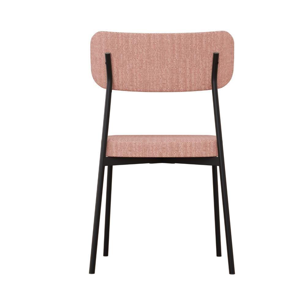 Cadeira Mynna Fixa C/4 Pes 525 X 470 X 790 Mm C/4 Un. Lkd.rosa/courino Preto Linked Rosa/courino Preto - 5