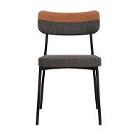 Cadeira Mynna Fixa C/4 Pes 525 X 470 X 790 Mm C/1 Un. Crt.grafite/courino Caramelo Crt Grafite/courino Caramelo