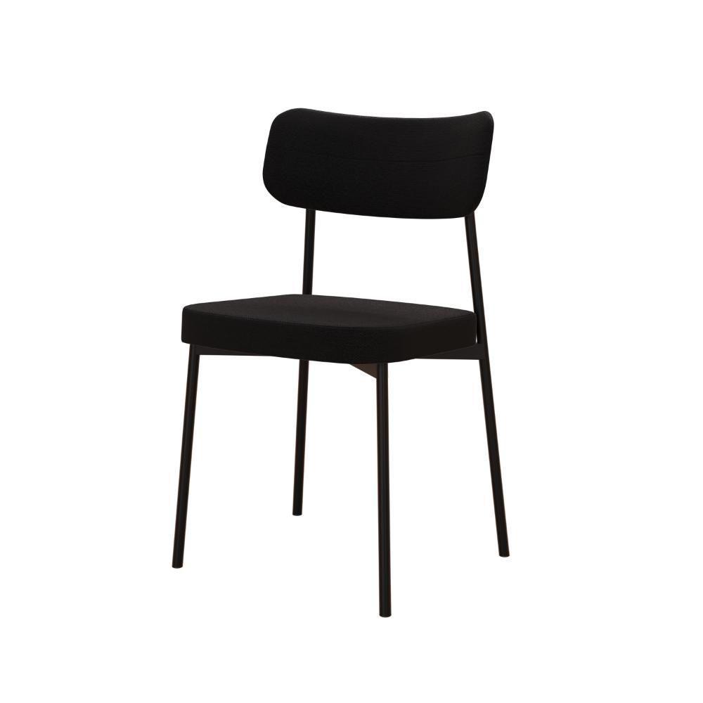 Cadeira Mynna Fixa C/4 Pes 525 X 470 X 790 Mm C/1 Un. Preto Preto - 1