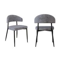 2 Unidades Cadeira Bless Fixa C/4 Pés 53 X 55 X 78cm. Lautrec Cinza Lautrec Cinza - 1