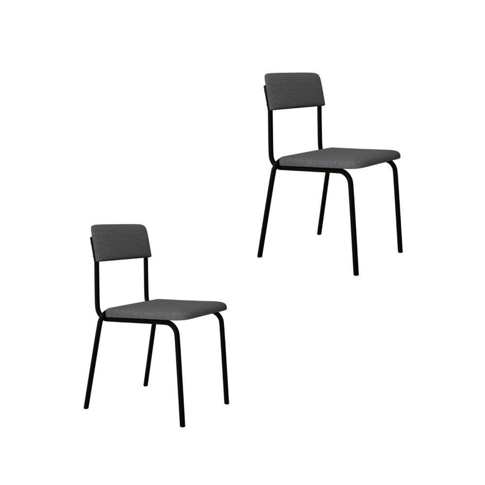 Cadeira Fit Fixa C/4 Pes 475 X 505 X 810 Mm C/2 Un. Corriente Cinza Claro Corriente Cinza Claro - 1