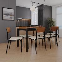 Cadeira Fit Fixa C/4 Pes 475 X 505 X 810 Mm C/2 Un. Crt.palha/courino Caramelo Crt Palha/courino Caramelo - 2