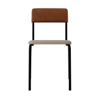 Cadeira Fit Fixa C/4 Pes 475 X 505 X 810 Mm C/2 Un. Crt.palha/courino Caramelo Crt Palha/courino Caramelo