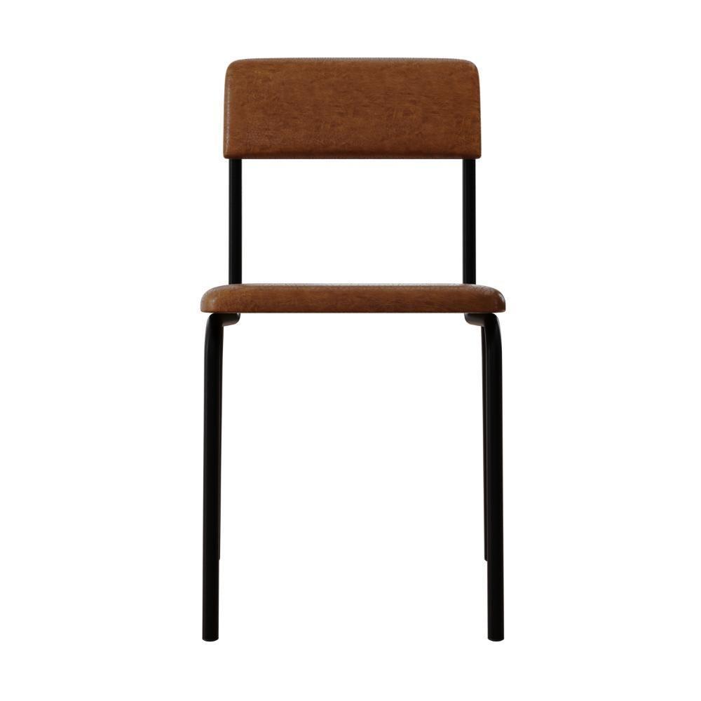 Cadeira Fit Fixa C/4 Pes 475 X 505 X 810 Mm C/2 Un. Courino Caramelo Courino Caramelo - 4