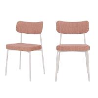 Cadeira Mynna Fixa C/4 Pes 525 X 470 X 790 Mm C/2 Um Pés Brancos. Linked Rosa Linked Rosa - 1