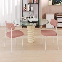 Cadeira Mynna Fixa C/4 Pes 525 X 470 X 790 Mm C/2 Um Pés Brancos. Linked Rosa Linked Rosa - 2