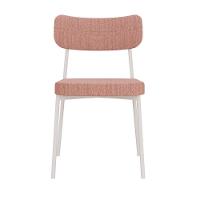 Cadeira Mynna Fixa C/4 Pes 525 X 470 X 790 Mm C/2 Um Pés Brancos. Linked Rosa Linked Rosa