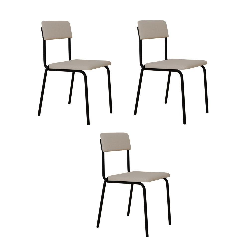 Cadeira Fit Fixa C/4 Pes 475 X 505 X 810 Mm C/3 Un. Corriente Palha Corriente Palha - 1