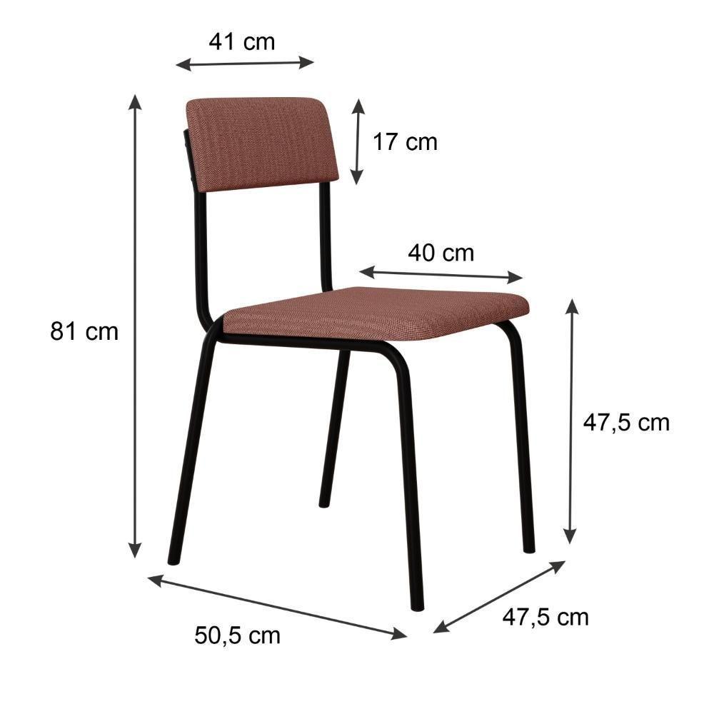 Cadeira Fit Fixa C/4 Pes 475 X 505 X 810 Mm C/2 Un. Linked Rosa Linked Rosa - 6