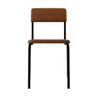 Cadeira Fit Fixa C/4 Pes 475 X 505 X 810 Mm C/3 Un. Courino Caramelo Courino Caramelo