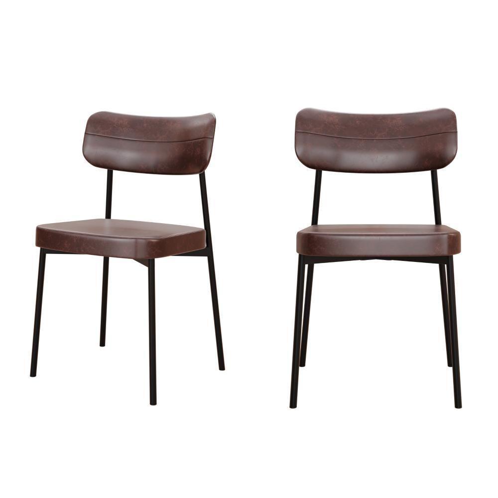 Cadeira Mynna Fixa C/4 Pes 525 X 470 X 790 Mm C/2 Un. Courino Café Courino Café - 1