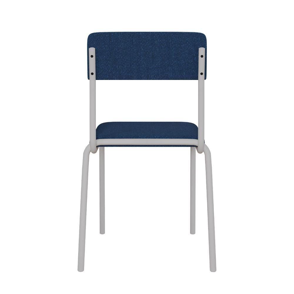 Cadeira Fit Fixa C/4 Pes 475 X 505 X 810 Mm C/2 Un Pés Brancos. Azul Celeste Azul Celeste - 5