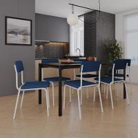 Cadeira Fit Fixa C/4 Pes 475 X 505 X 810 Mm C/2 Un Pés Brancos. Azul Celeste Azul Celeste - 2