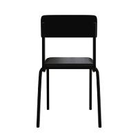 Cadeira Fit Fixa C/4 Pes 475 X 505 X 810 Mm C/3 Un. Courino Preto Courino Preto - 5