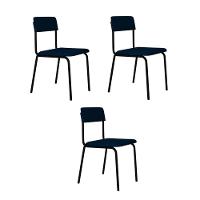 Cadeira Fit Fixa C/4 Pes 475 X 505 X 810 Mm C/3 Un. Corriente Azul Corriente Azul - 1