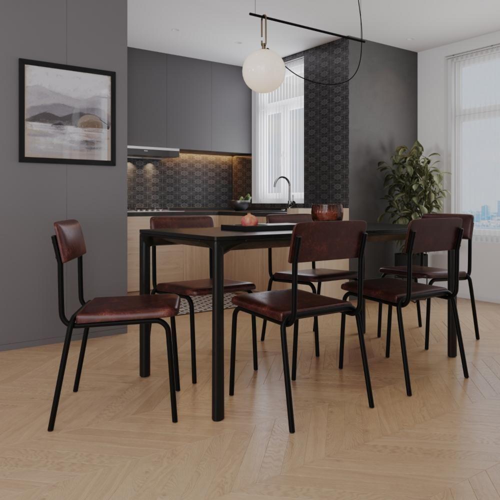 Cadeira Fit Fixa C/4 Pes 475 X 505 X 810 Mm C/3 Un. Courino Café Courino Café - 2