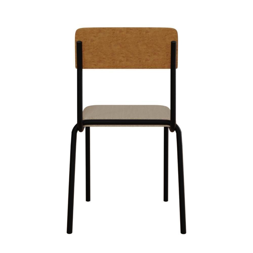 Cadeira Fit Fixa C/4 Pes 475 X 505 X 810 Mm C/2 Un. Crt.areia/courino Caramelo Crt Areia/courino Caramelo - 5