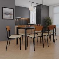 Cadeira Fit Fixa C/4 Pes 475 X 505 X 810 Mm C/2 Un. Crt.areia/courino Caramelo Crt Areia/courino Caramelo - 2