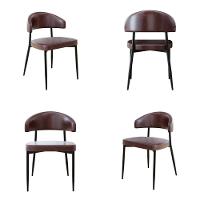 4 Unidades Cadeira Bless Fixa C/4 Pés 53 X 55 X 78cm. Courino Café Courino Café - 1