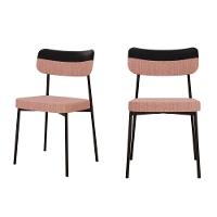 Cadeira Mynna Fixa C/4 Pes 525 X 470 X 790 Mm C/2 Un. Lkd.rosa/courino Preto Linked Rosa/courino Preto - 1