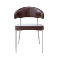 Cadeira Bless Fixa C/4 Pés 53 X 55 X 78cm Pés Brancos. Courino Café Courino Café - 5