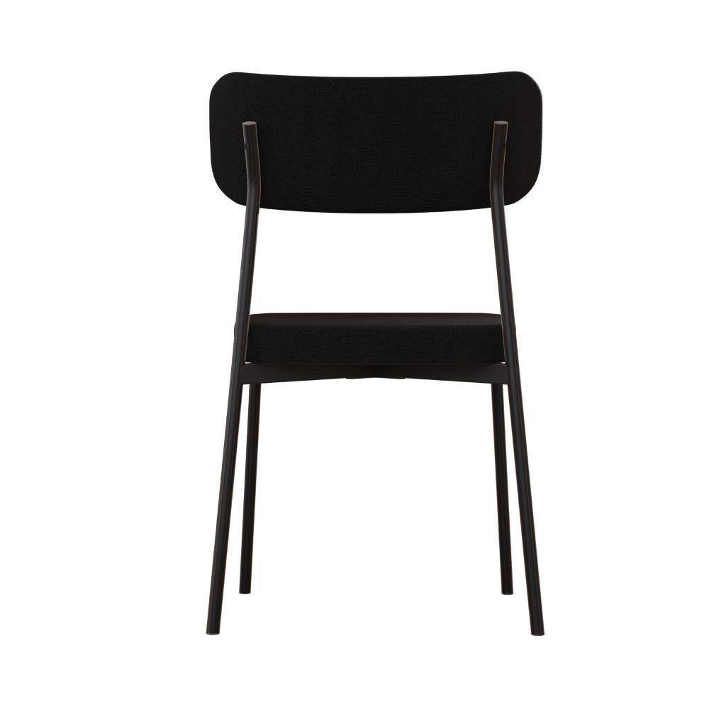 Cadeira Mynna Fixa C/4 Pes 525 X 470 X 790 Mm C/2 Un. Preto/courino Caramelo Preto/courino Caramelo - 5