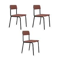 Cadeira Fit Fixa C/4 Pes 475 X 505 X 810 Mm C/3 Un. Linked Rosa Linked Rosa - 1