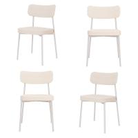 Cadeira Mynna Fixa C/4 Pes 525 X 470 X 790 Mm C/4 Um Pés Brancos. Corriente Palha Corriente Palha - 1