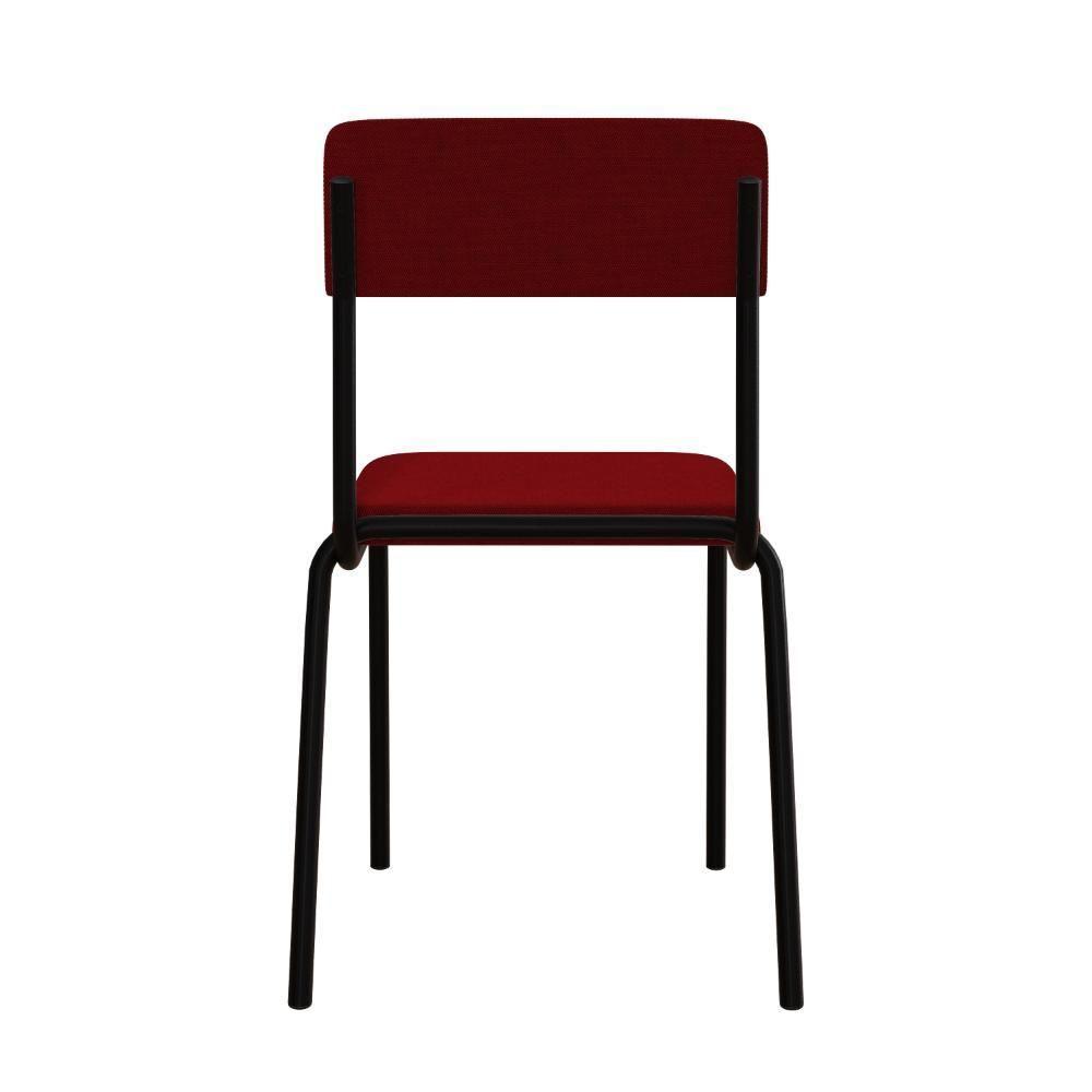 Cadeira Fit Fixa C/4 Pes 475 X 505 X 810 Mm C/3 Un. Vermelho Vin. Vermelho Vinho - 5