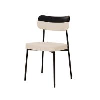 Cadeira Mynna Fixa C/4 Pes 525 X 470 X 790 Mm C/1 Un. Crt.areia/courino Preto Crt Areia/courino Preto - 1