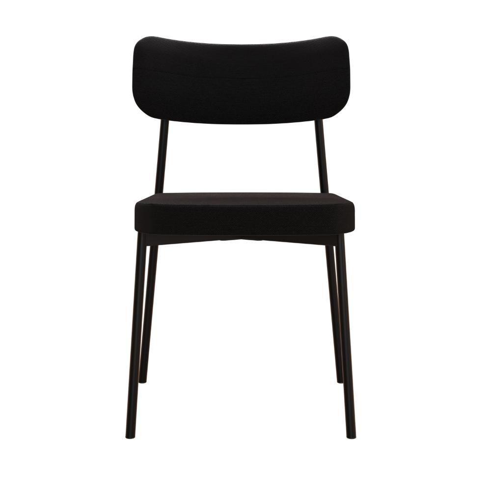 Cadeira Mynna Fixa C/4 Pes 525 X 470 X 790 Mm C/2 Un. Preto Preto - 4