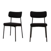 Cadeira Mynna Fixa C/4 Pes 525 X 470 X 790 Mm C/2 Un. Preto Preto - 1