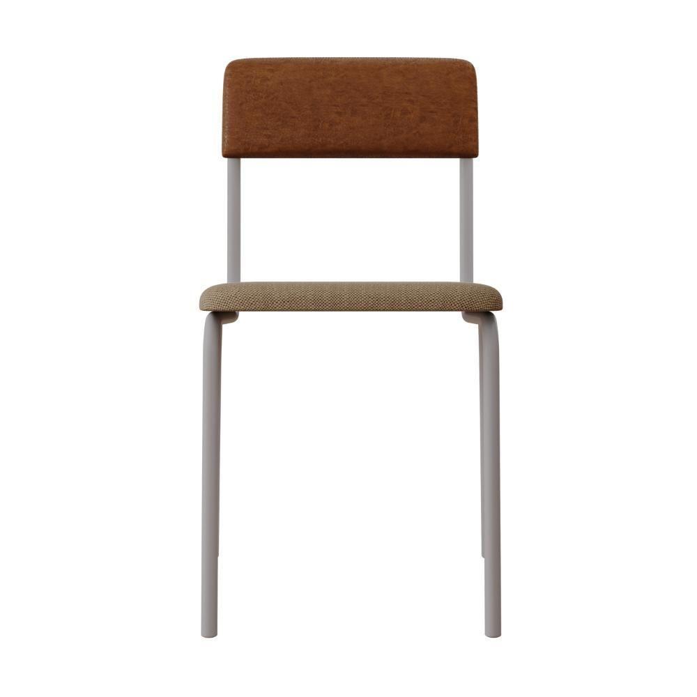 Cadeira Fit Fixa C/4 Pes 475 X 505 X 810 Mm C/4 Un Pés Brancos. Crt.areia/courino Caramelo Crt Areia/courino Caramelo - 4