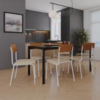 Cadeira Fit Fixa C/4 Pes 475 X 505 X 810 Mm C/4 Un Pés Brancos. Crt.areia/courino Caramelo Crt Areia/courino Caramelo - 2