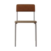 Cadeira Fit Fixa C/4 Pes 475 X 505 X 810 Mm C/4 Un Pés Brancos. Crt.areia/courino Caramelo Crt Areia/courino Caramelo