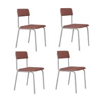 Cadeira Fit Fixa C/4 Pes 475 X 505 X 810 Mm C/4 Un Pés Brancos. Tulipa Rose Tulipa Rose - 1