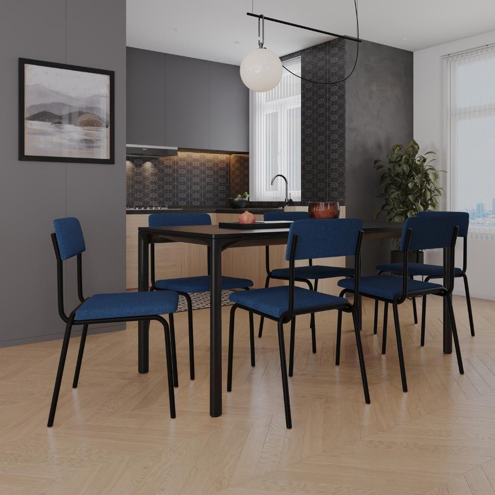 Cadeira Fit Fixa C/4 Pes 475 X 505 X 810 Mm C/4 Un. Azul Celeste Azul Celeste - 2