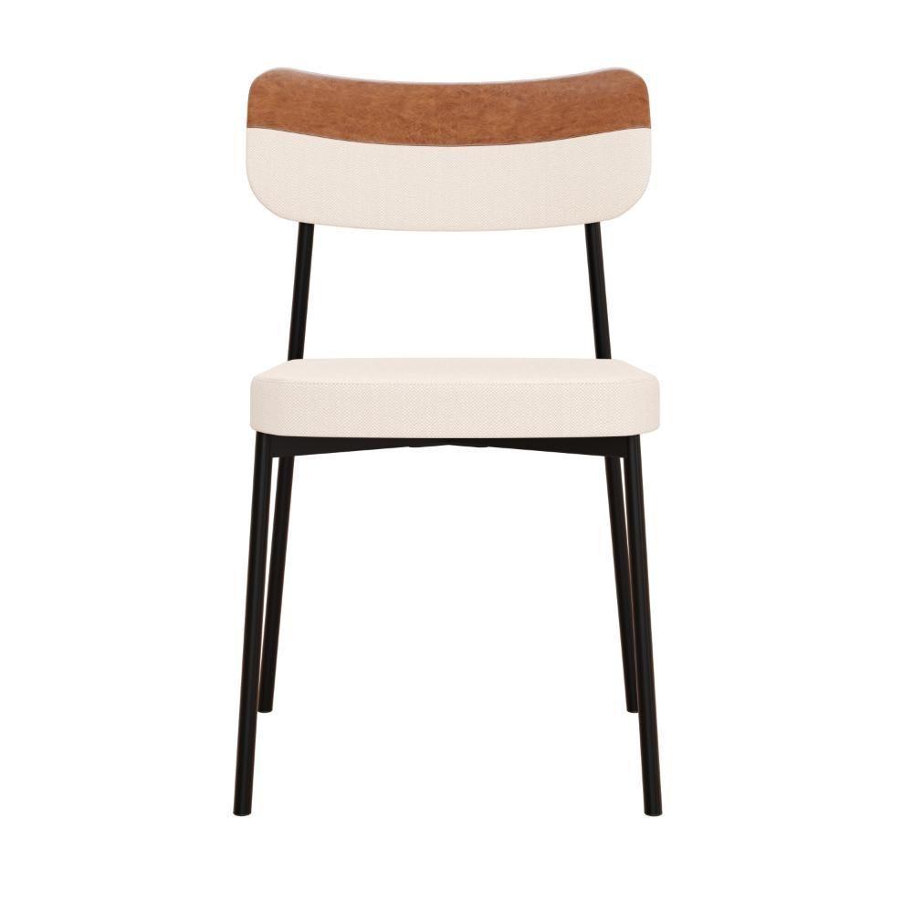 Cadeira Mynna Fixa C/4 Pes 525 X 470 X 790 Mm C/2 Un. Crt.palha/courino Caramelo Crt Palha/courino Caramelo - 4