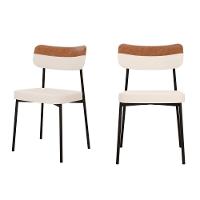 Cadeira Mynna Fixa C/4 Pes 525 X 470 X 790 Mm C/2 Un. Crt.palha/courino Caramelo Crt Palha/courino Caramelo - 1